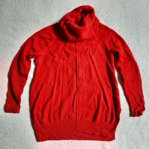 Cynthia Rowley Red Wool Turktleneck Sweater Sz S